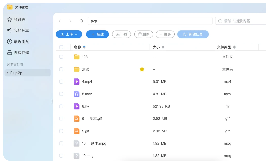 安全数据管理界面